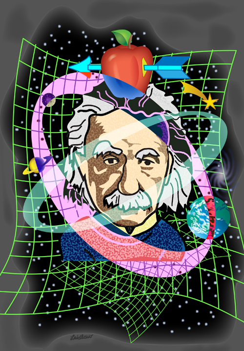 Space Folds Around Einstein
